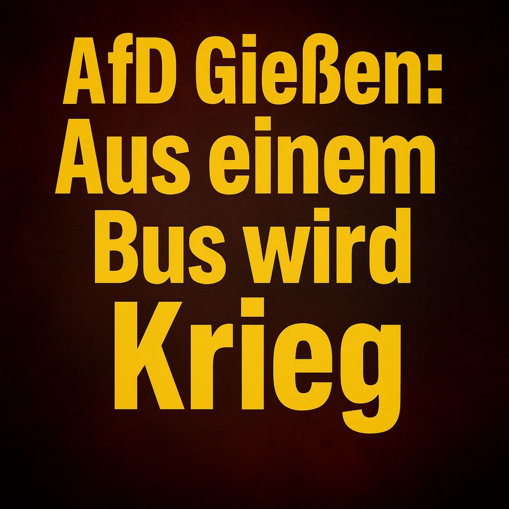 AFD Gießen macht aus einem Bus Krieg