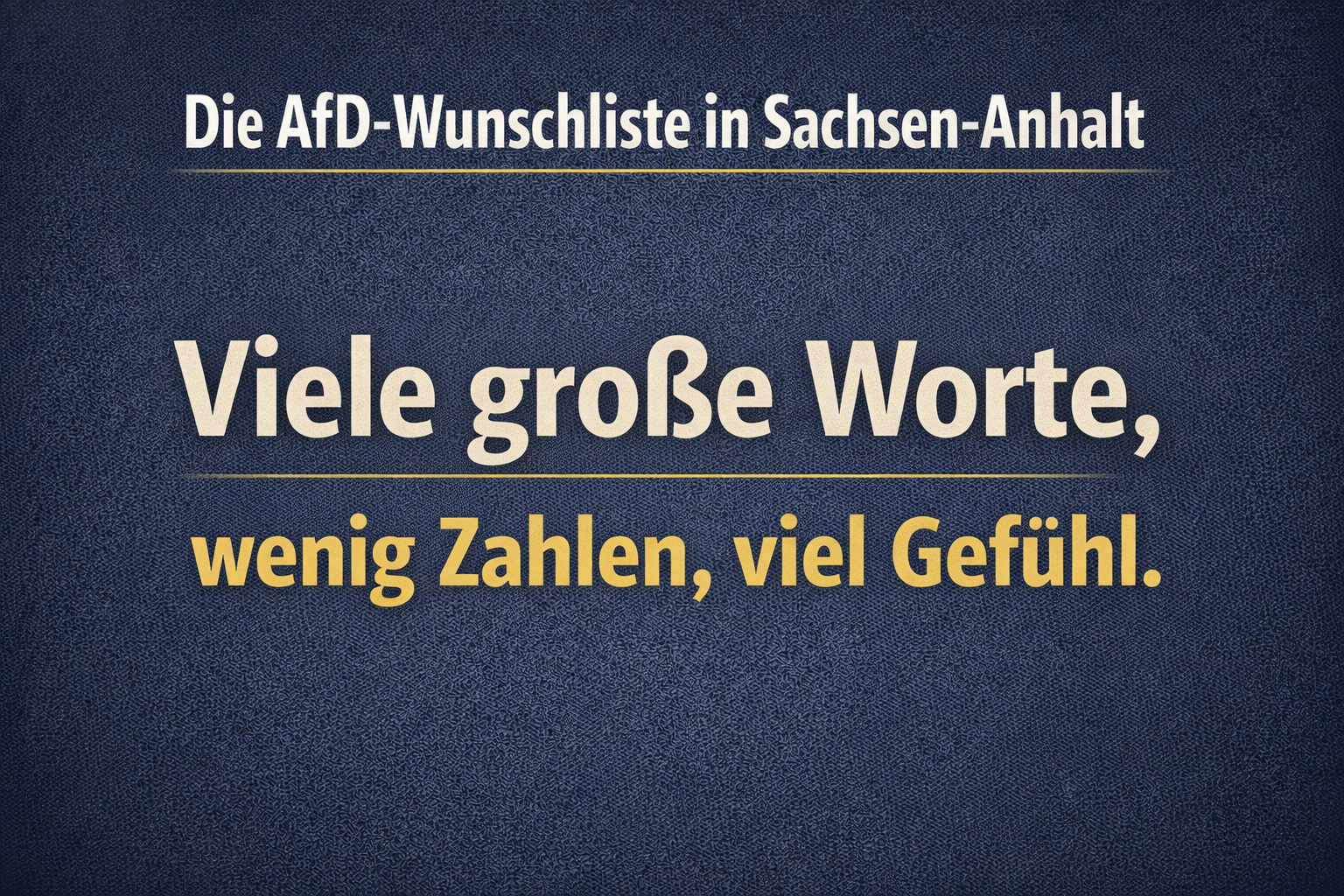 AfD Wunschliste in Sachsen-Anhalt